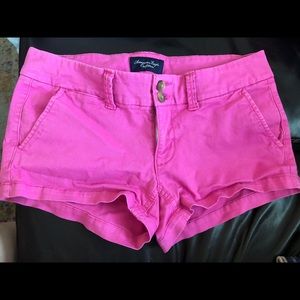 AE pink shorts
